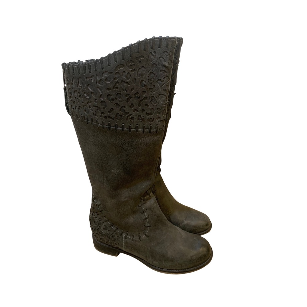 Corral Indie Spirit P8019 boots 9M Leather Filigree Western Boho Tall Womens